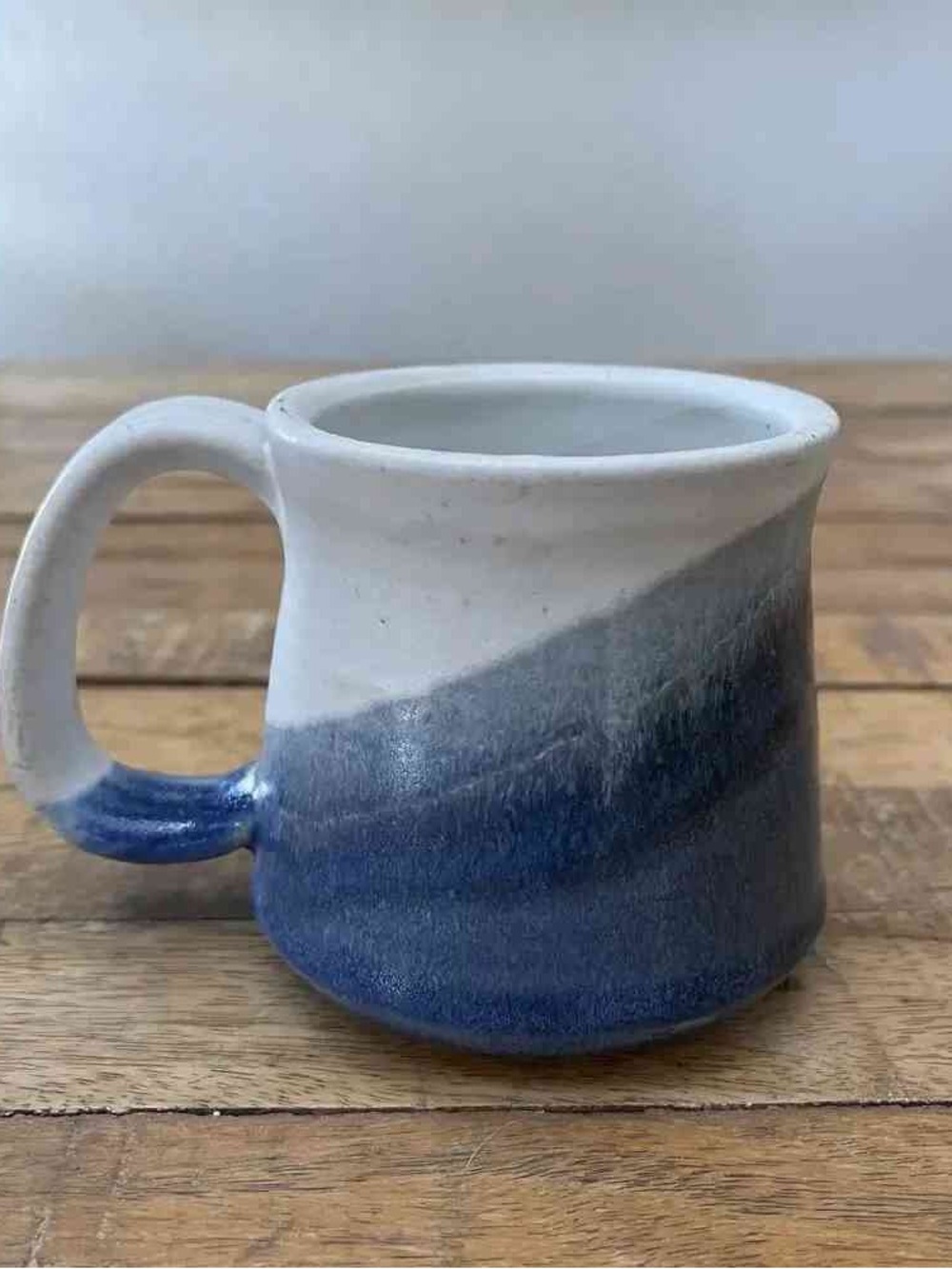 Handmade Ceramic Blue and White Stoneware Mug